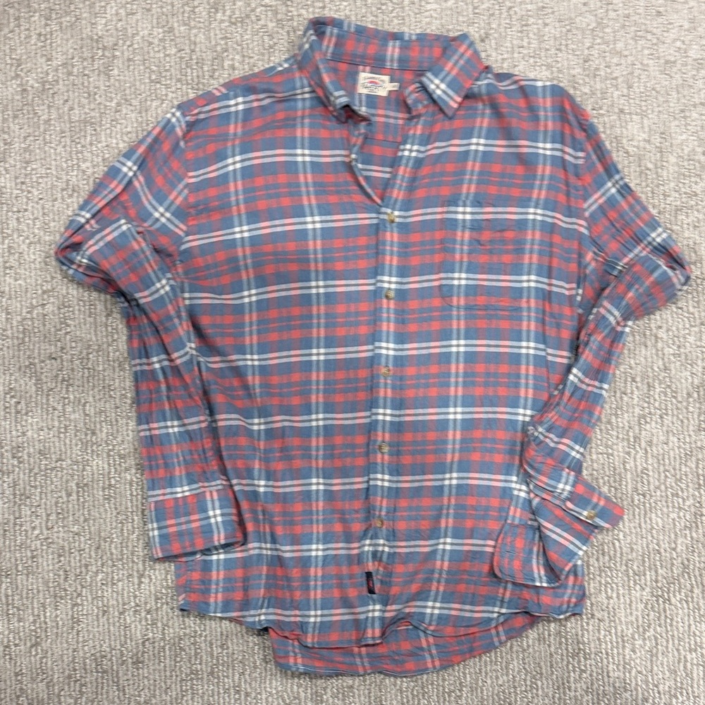 Faherty Red and Blue Plaid Shirt
